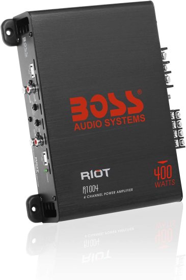 BOSS Audio システム R1004 4 チャンネル カーアンプ ? Riot シリーズ, 400W, フルレンジ, Class A/B, 2 Ohm Stable, IC (Integrated Circuit) Great_1