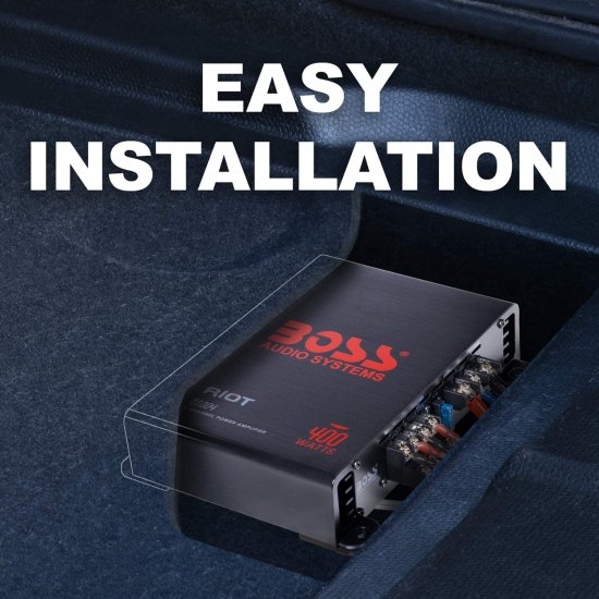 BOSS Audio システム R1004 4 チャンネル カーアンプ ? Riot シリーズ, 400W, フルレンジ, Class A/B, 2 Ohm Stable, IC (Integrated Circuit) Great_3