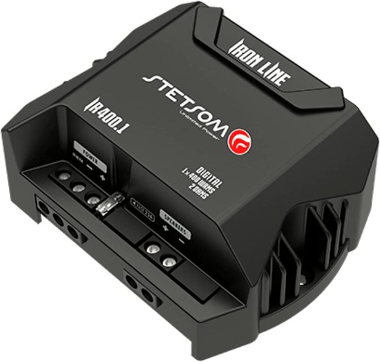 Stetsom IR 400.1 2 Ohms Compact デジタル Mono アンプ, Iron LINE, 400W RMS 400x1, 2Ω Stable, モノブロック デジタル カーオーディオ Amp TS, フ_1