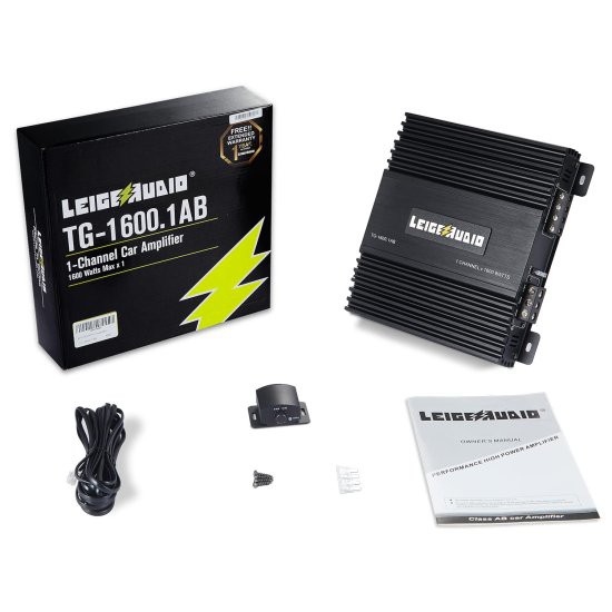 LEIGESAUDIO 1600W モノブロック アンプ, Class A/B, Remote サブウーファー Control, Mosfet Power Supply, サブウーファー アンプs for