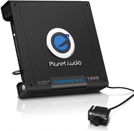 Planet Audio AC1500.1M モノブロック カーアンプ - 1500W Max Power 2/4 Ohm Stable Class A/B Mosfet Power Supply Remote サブウ