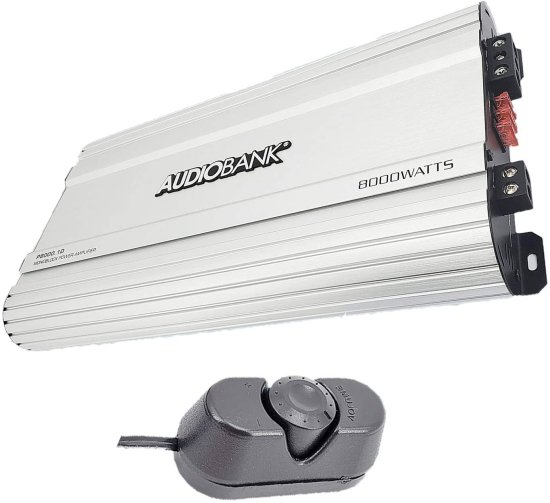 Audiobank モノブロック 8000W Amp Class D 1ohm カーオーディオ ステレオ アンプ Remote Turn On/Off Circuit/Heavy-Duty Aluminium Alloy Heatsinkの通販は 25,604円