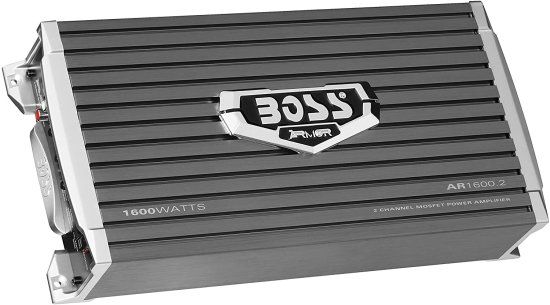 BOSS Audio システム AR1600.2 2 チャンネル カーアンプ - 1600W, フルレンジ, Class AB, 2-4 Ohm Stable, Mosfet Power Supply, Bridgeable