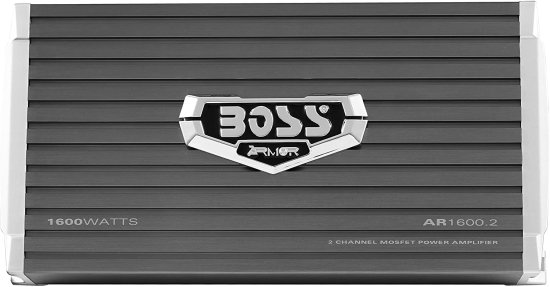 BOSS Audio システム AR1600.2 2 チャンネル カーアンプ - 1600W, フルレンジ, Class AB, 2-4 Ohm Stable, Mosfet Power Supply, Bridgeable