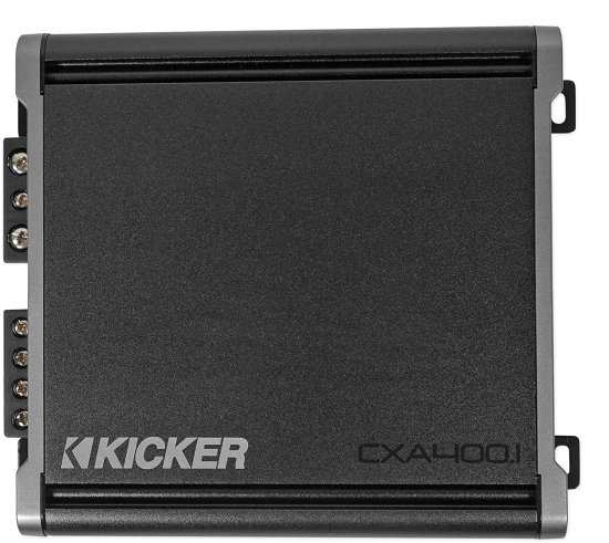 Luibor Kicker CX400.1 400W Class D Mono アンプ Power システム Device for カーオーディオ スピーカー with Sound Control Dial Blac