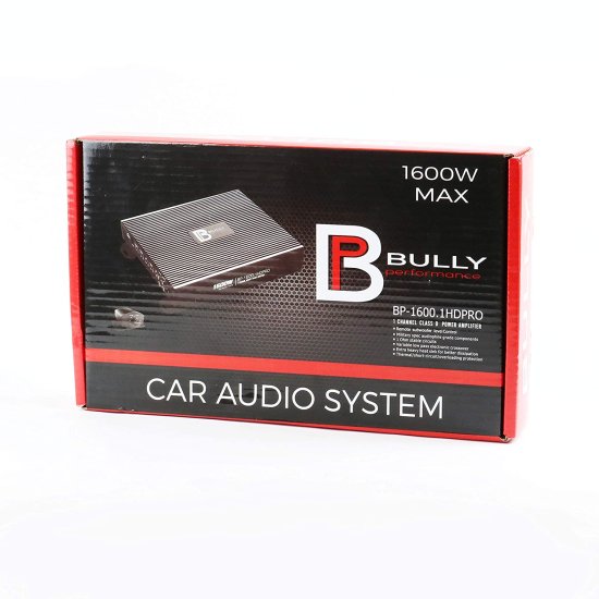 Bully Performance Audio BP-1600.1 HDPRO | 1 チャンネル Class D Power アンプ | 500W RMS | カーオーディオ システム | Bass Amp for サブウーファ