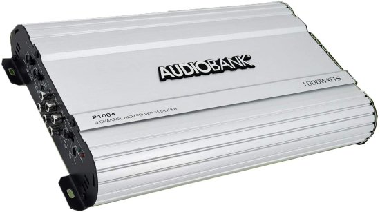 Audiobank 4 チャンネルs 1000W Bridgedable カーオーディオ ステレオ アンプ P1004 Heavy-Duty Aluminum Alloy Heatsink | Class A-B Operation Remo