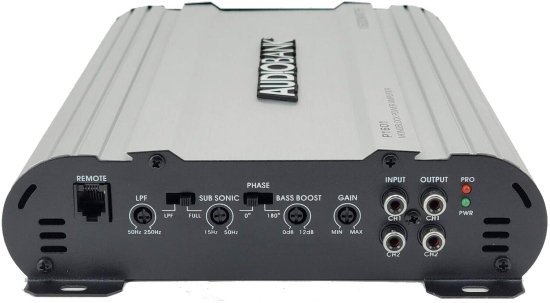 Audiobank モノブロック 1600W Amp Class AB カーオーディオ ステレオ アンプ P1601 Heavy-Duty Aluminum Alloy Heatsink, Class A-B Operation Remot_2