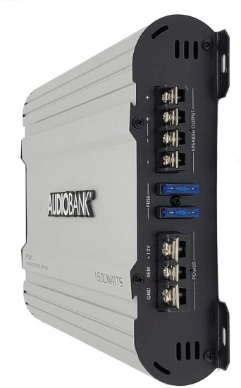 Audiobank モノブロック 1600W Amp Class AB カーオーディオ ステレオ アンプ P1601 Heavy-Duty Aluminum Alloy Heatsink, Class A-B Operation Remot_3