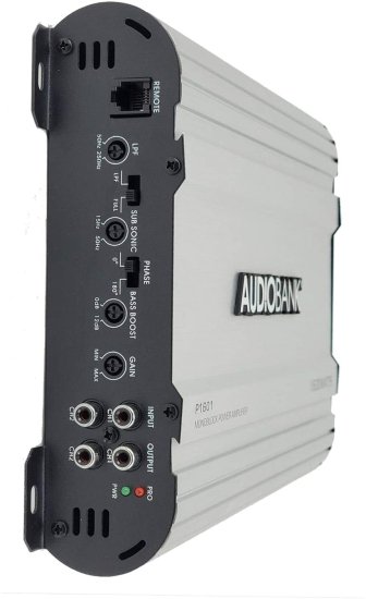 Audiobank モノブロック 1600W Amp Class AB カーオーディオ ステレオ アンプ P1601 Heavy-Duty Aluminum Alloy Heatsink, Class A-B Operation Remot_4