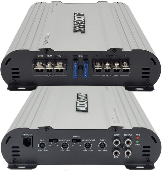 Audiobank モノブロック 1600W Amp Class AB カーオーディオ ステレオ アンプ P1601 Heavy-Duty Aluminum Alloy Heatsink, Class A-B Operation Remot_6