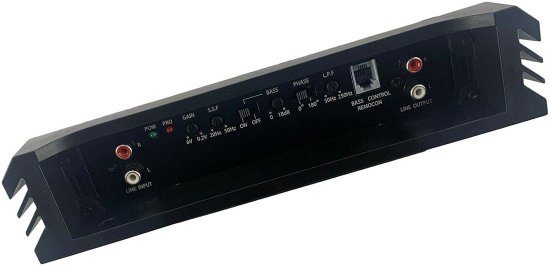 Audiobank AB1500.1 モノブロック 2500W 2 Ohm A/B Class カーオーディオ ステレオ BASS アンプ with Bass Control, Bridgeable, LED Indicator with_4