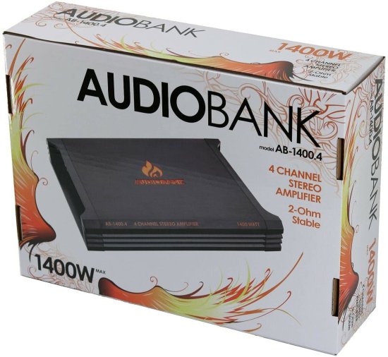 Audiobank AB1500.1 モノブロック 2500W 2 Ohm A/B Class カーオーディオ ステレオ BASS アンプ with Bass Control, Bridgeable, LED Indicator with_5