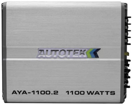 Autotek AYA-1100.2 Alloy シリーズ Two チャンネル カーオーディオ アンプ (Silver) ? Class A/B Amp, 2 チャンネル, 1100W, Built in Bass Control_1