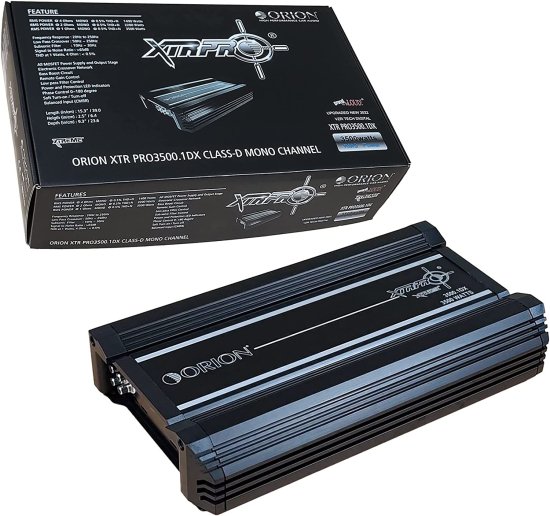 Orion XTR PRO 3500.1DX Serie Class D-Mono チャンネル カーアンプ 3500W RMS 1 Ohm W/X-Over, 100% Made in Korea CAR ステレオ XTRPRO