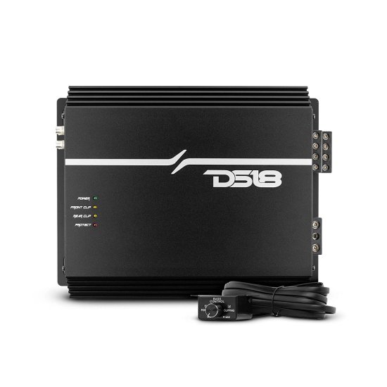 DS18 EXL-P800X4 Korean 4チャンネル フルレンジ カーオーディオ アンプ Competition Grade Class AB MOSFET Amp 800W Rms - Remote BASS Knob Includ