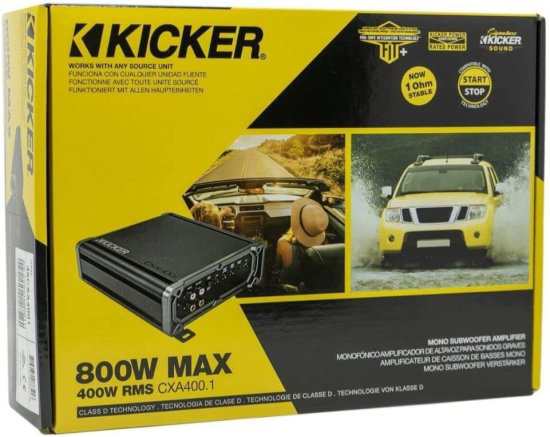 Kicker 46CXA4001 CXA4001-400-Watt Mono Class D サブウーファー Amp