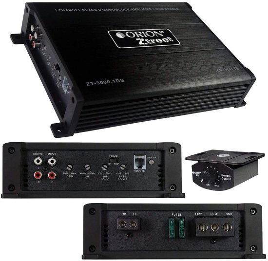 Generic Orion Ztreet モノブロック カーアンプ ? Class D ステレオ Power アンプ 3000W Max, 1 Ohm Stable, Bass Boost, MOSFET Power Supply, Car M_2