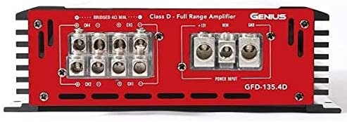 Genius Audio GFD-135.4D Compact フルレンジ カーアンプ Multiチャンネル 2100W Max Class D Amp 2 Ohm Stable with Power Protection システム and_5