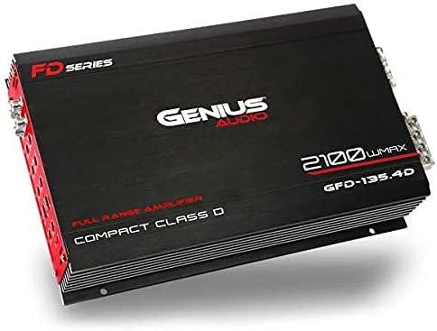 Genius Audio GFD-135.4D Compact フルレンジ カーアンプ Multiチャンネル 2100W Max Class D Amp 2 Ohm Stable with Power Protection システム and_6