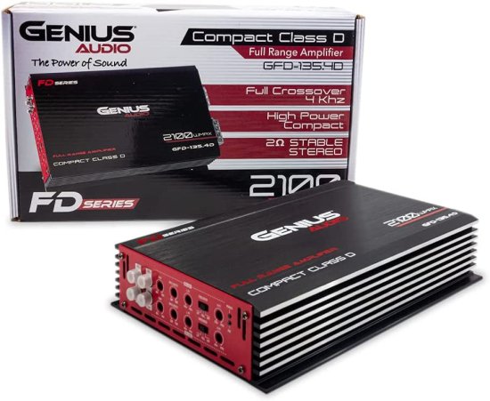 Genius Audio GFD-135.4D Compact フルレンジ カーアンプ Multiチャンネル 2100W Max Class D Amp 2 Ohm Stable with Power Protection システム and_7