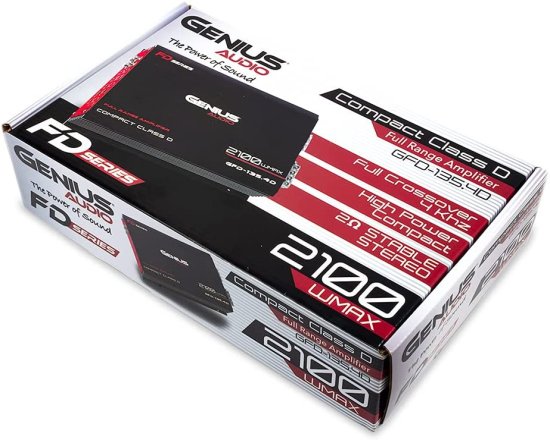 Genius Audio GFD-135.4D Compact フルレンジ カーアンプ Multiチャンネル 2100W Max Class D Amp 2 Ohm Stable with Power Protection システム and_8