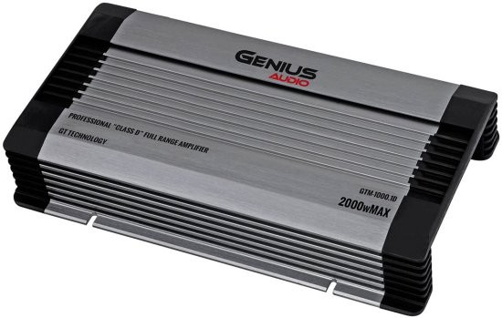 Genius Audio GTM-1000.1D Compact フルレンジ Powered カーアンプ モノブロック 2000W Max Class D 1 Ohm Stable with Power Protection