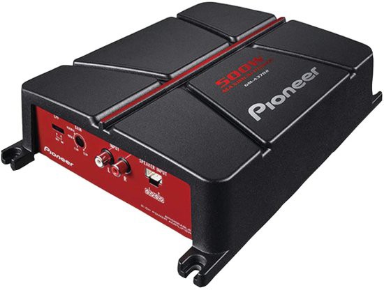 Pioneer GM-A3702 2チャンネル Bridgeable アンプ Black/red