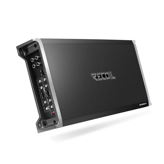 Recoil REA600-4 1040W フルレンジ Class A/B 4チャンネル カーオーディオ アンプ, 2-3 Ohm Stable, Mosfet Power Supply, Bridgeable