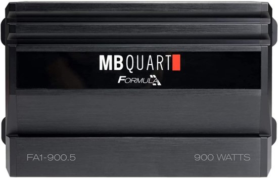 MB Quart FA1-900.5 5 チャンネル カーオーディオ アンプ (Black) - Class SQ Amp, 900-Watt, Variable Electronic クロスオーバー, LED システム Pro