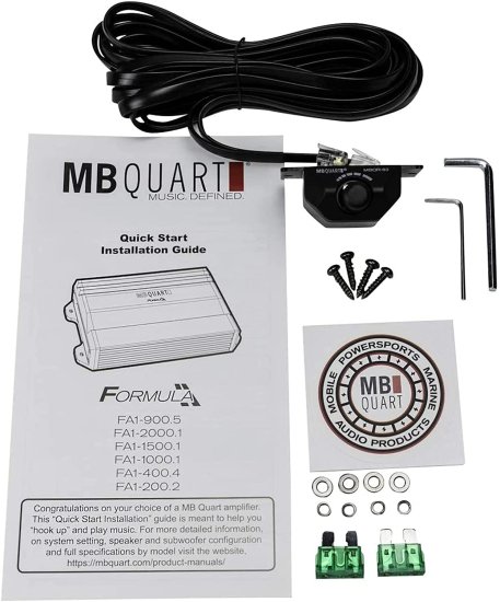 MB Quart FA1-900.5 5 チャンネル カーオーディオ アンプ (Black) - Class SQ Amp, 900-Watt, Variable Electronic クロスオーバー, LED システム Pro_3