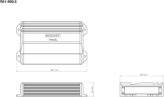 MB Quart FA1-900.5 5 チャンネル カーオーディオ アンプ (Black) - Class SQ Amp, 900-Watt, Variable Electronic クロスオーバー, LED システム Pro_6