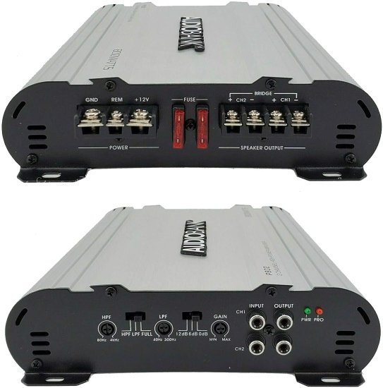 Audiobank 2 チャンネルs 800W Bridgedable カーオーディオ ステレオ アンプ P802 Heavy-Duty Aluminum Alloy Heatsink | Class A-B Operation Remote_3