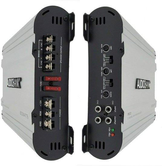 Audiobank 2 チャンネルs 800W Bridgedable カーオーディオ ステレオ アンプ P802 Heavy-Duty Aluminum Alloy Heatsink | Class A-B Operation Remote_6