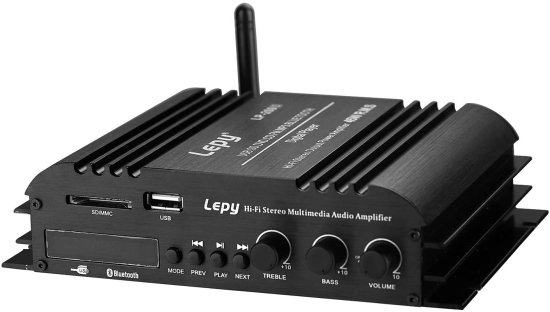 Nobsound Lepy Hi-Fi ステレオ Multimedia 4チャンネル 180w (45W x 4) Bluetooth Power アンプ Audio Amp Booster USB SD DVD CD FM MP3 for Car Veh