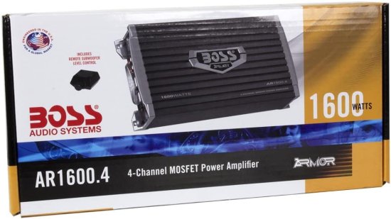 Boss Audio 1600W 4 チャンネル カーアンプ Power Audio with Remote