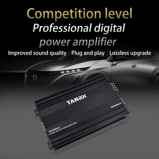 MIYUE 4 チャンネル アンプ カーオーディオ ステレオ High Power Amp 2-4 Ohm Stable Class A/B フルレンジ 12V_2