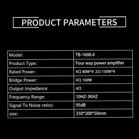 MIYUE 4 チャンネル アンプ カーオーディオ ステレオ High Power Amp 2-4 Ohm Stable Class A/B フルレンジ 12V_5