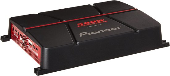 Pioneer GM-A4704 4チャンネル Bridgeable アンプ,Black/red