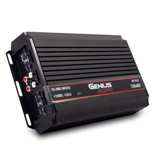 Genius Audio GMP-100.4D Compact Mini Plus カーオーディオ アンプ 1500W Max Class D 4 チャンネル Amp 2 Ohm Stable with Power Protection システの通販は