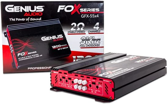 Genius Audio GFX-55X4 フルレンジ Powered カーアンプ Multiチャンネル 1200W Max Class AB 2-Ohm Stable with Power Protection システム to Boost_5