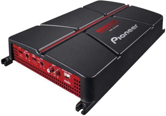 Pioneer GM-A5702 2チャンネル Bridgeable アンプ with Bass Boost,Black/red