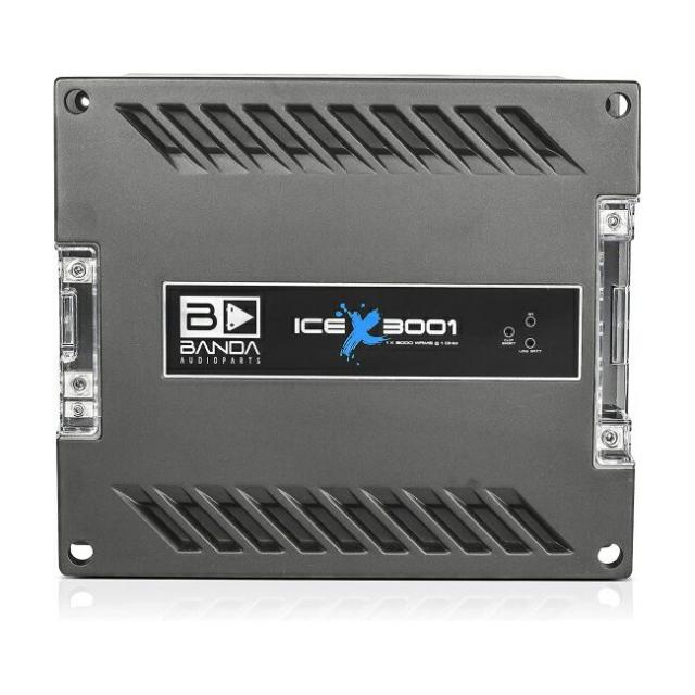 Banda Ice X 3001-1 チャンネル 3000W RMS 1 Ohm カーアンプ