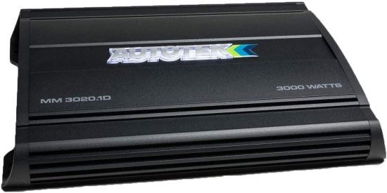 Autotek MM3020.1D Mean Machine 3000-Watt 1-Ohm Mono Amp w/Remote', Black