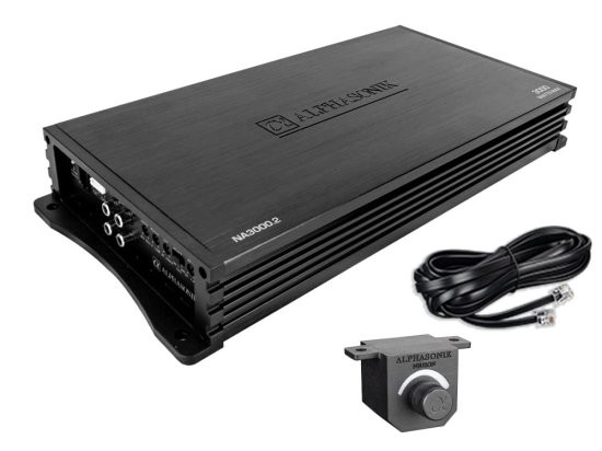 Alphasonik NA3000.2 Neuron シリーズ 3000W Max 2チャンネル Car Amp with 4-Way Protection Circuitry Multi-チャンネル Bridgeable Cl