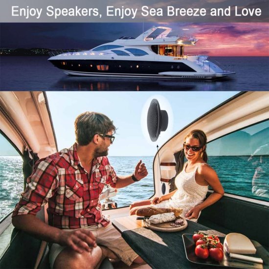 Arrer 4 Inch Dual Marine スピーカー-Waterproof Outdoor Audio ステレオ Sound スピーカー with 160Watts Power, Handling for Boat, car,Motorcycl_7