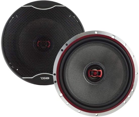 DS18 EXL-SQ6.5-6.5-Inch 3-OHMS High サウンドクオリティ Car コアキシャルスピーカー - Sleek Compact Design with Chrome Finish - Superior Bass