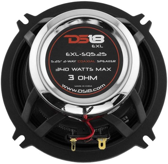 DS18 EXL-SQ5.25-5.25 inch 3-OHMS High サウンドクオリティ スピーカー - Sleek Compact Design with A Chrome Finish - Superior Bass Response - 3_6