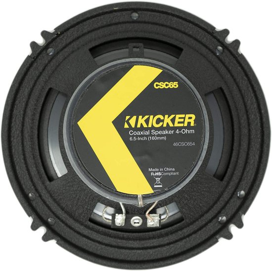 KICKER CSC65 CS シリーズ 6.5 Inch 300W 4 Ohm 2-Way カーオーディオ コアキシャルスピーカー システム with Polypropylene Cone, PEI ツイーター &_3