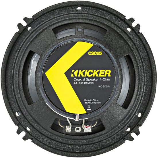 KICKER CSC65 CS シリーズ 6.5 Inch 300W 4 Ohm 2-Way カーオーディオ コアキシャルスピーカー システム with Polypropylene Cone, PEI ツイーター &_8